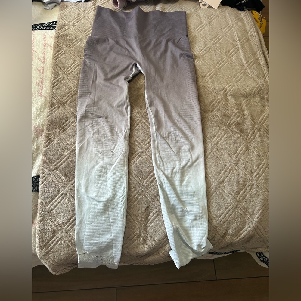 Gray and White Ombre Leggings